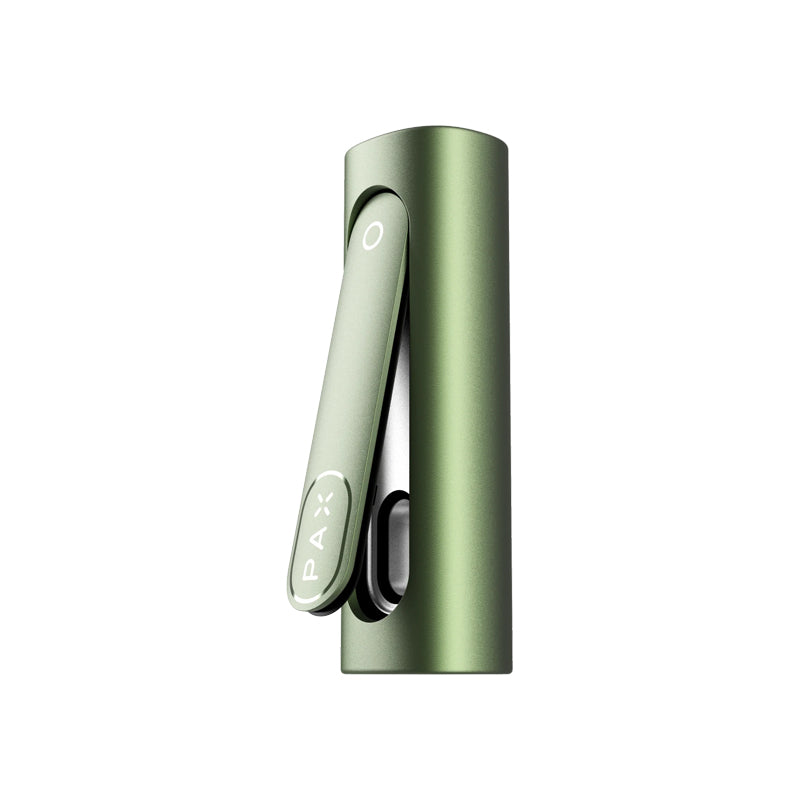 PAX Flow Greenstone Premium Vaporizer mit geöffneter Heizkammer